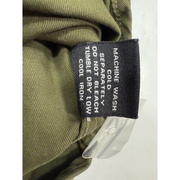 J Peterman Co Mens Shirt Sz Small Field Outdoor Safari Pockets Epaulettes Green - Picture 8 of 10